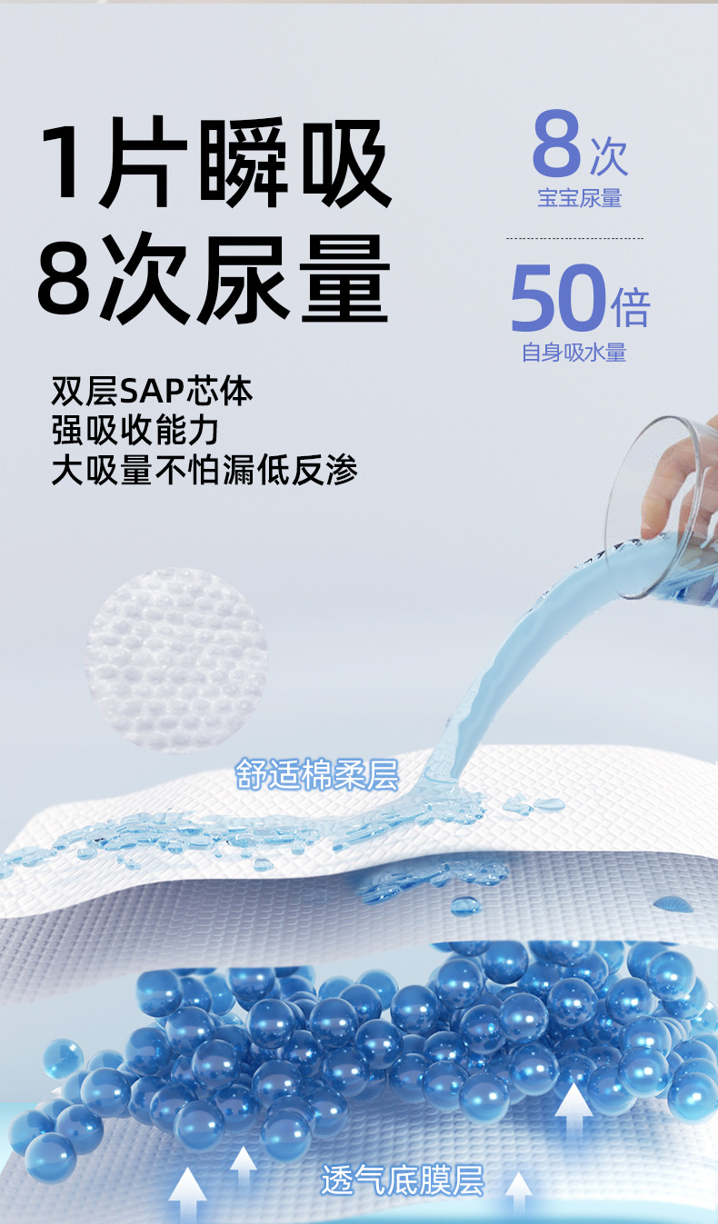 超薄透气纸尿裤超薄干爽男女宝宝尿不湿朗亲纸尿裤详情4