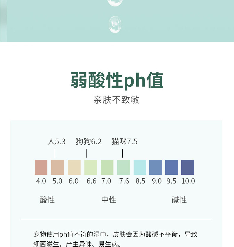 宠物清洁泪痕湿巾 130片无纺布材质眼部湿巾清洁眼垢犬猫通用湿巾详情4