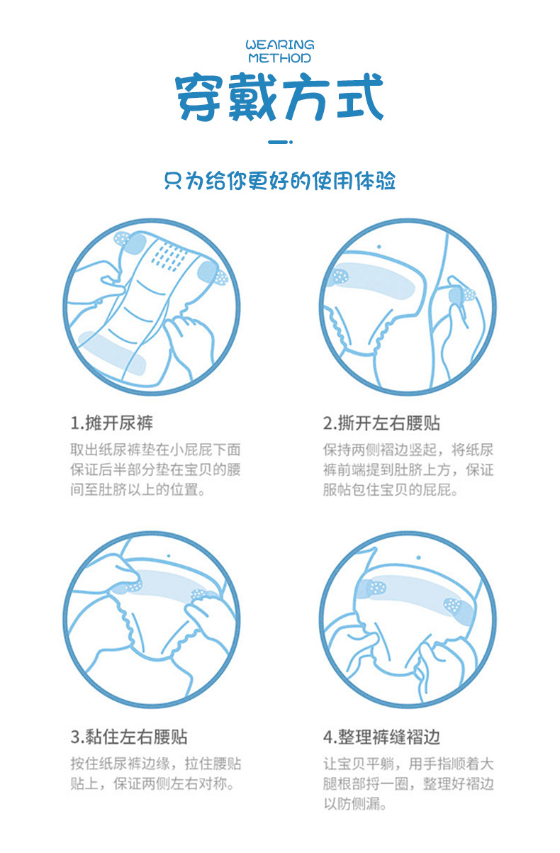 跨境外贸婴儿拉拉裤Pull Up Pants 超薄透气男女宝宝尿不湿学步裤详情11