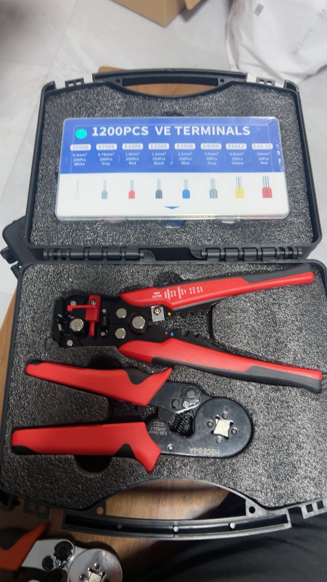 压线钳四边形10平方剥线钳端子组合套装hsc8 6-40.08-10平方电工详情1