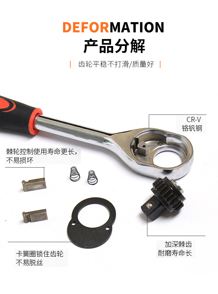 汽修工具套筒工具套装快速棘轮扳手汽车车载随车五金工具箱组合详情4