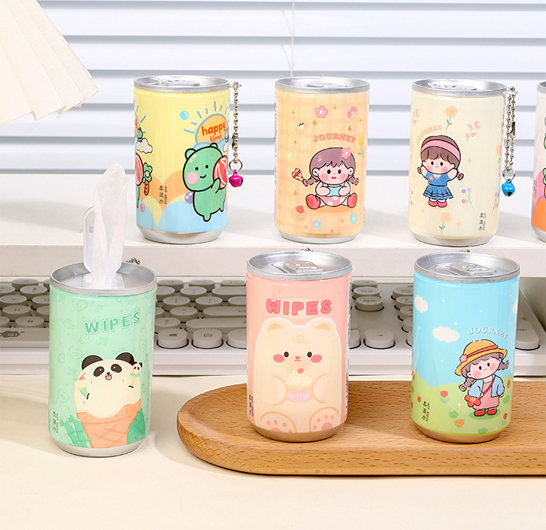 mini 饮料罐装湿巾30抽旅行便携迷你一次性湿纸巾桶装清洁湿巾详情15