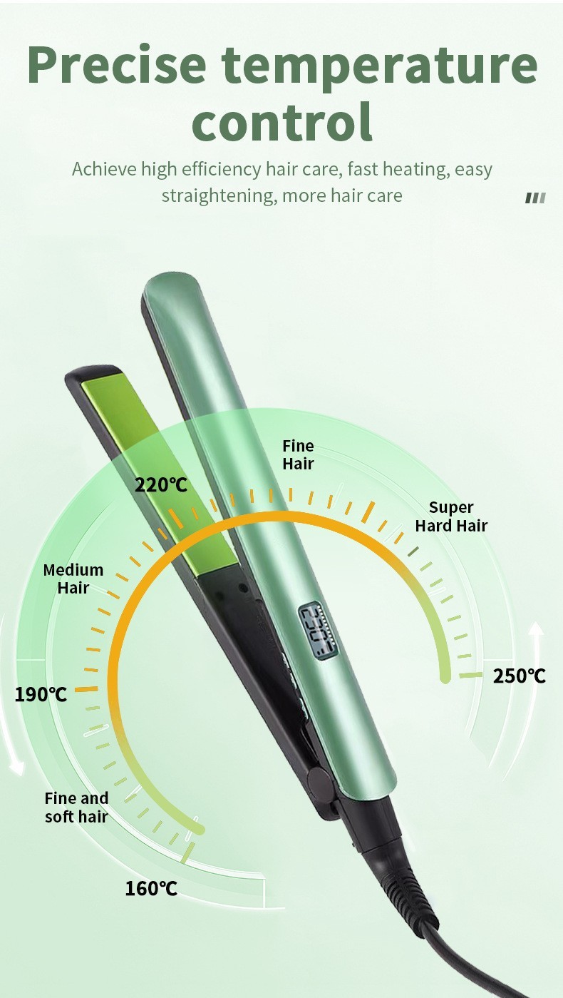 跨境液晶显示屏直发夹板调温多功能卷发棒直卷两用护发直发电夹板详情6