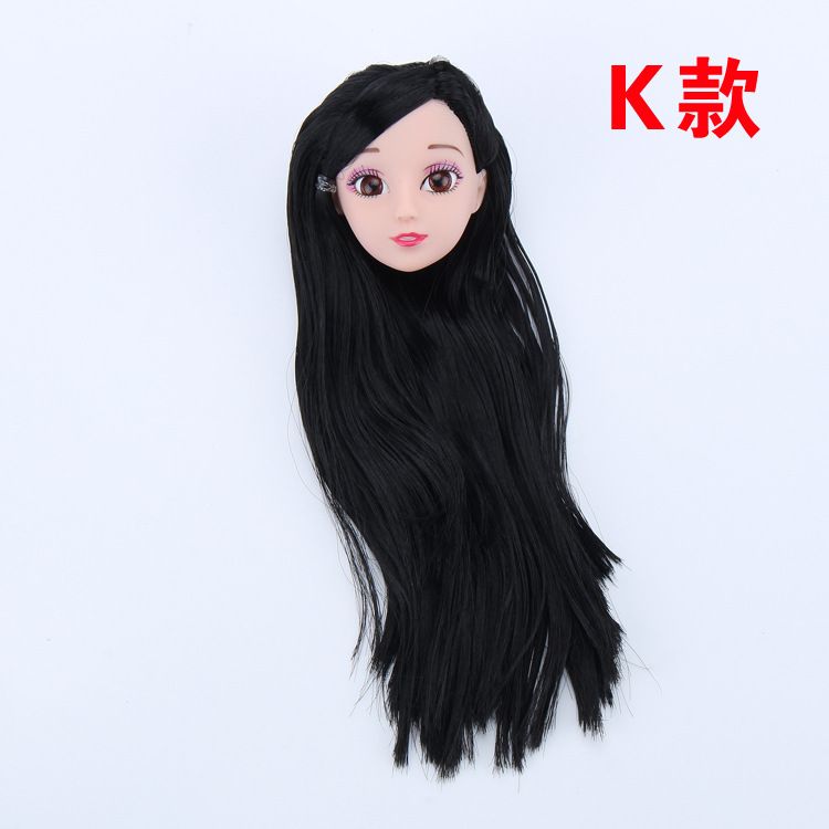 克时帝芭比娃娃3D真眼娃娃头部 发量多 厂家直销 量大发型可详情6