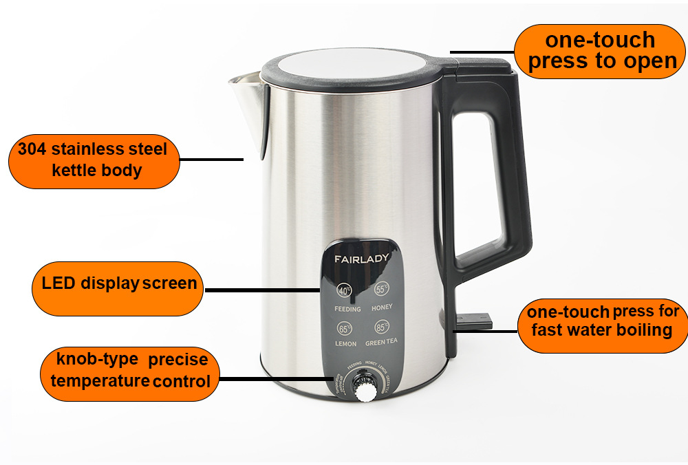 2.5L智能旋钮调温保温数显电热水壶恒温家用烧水壶304一体无缝内详情4