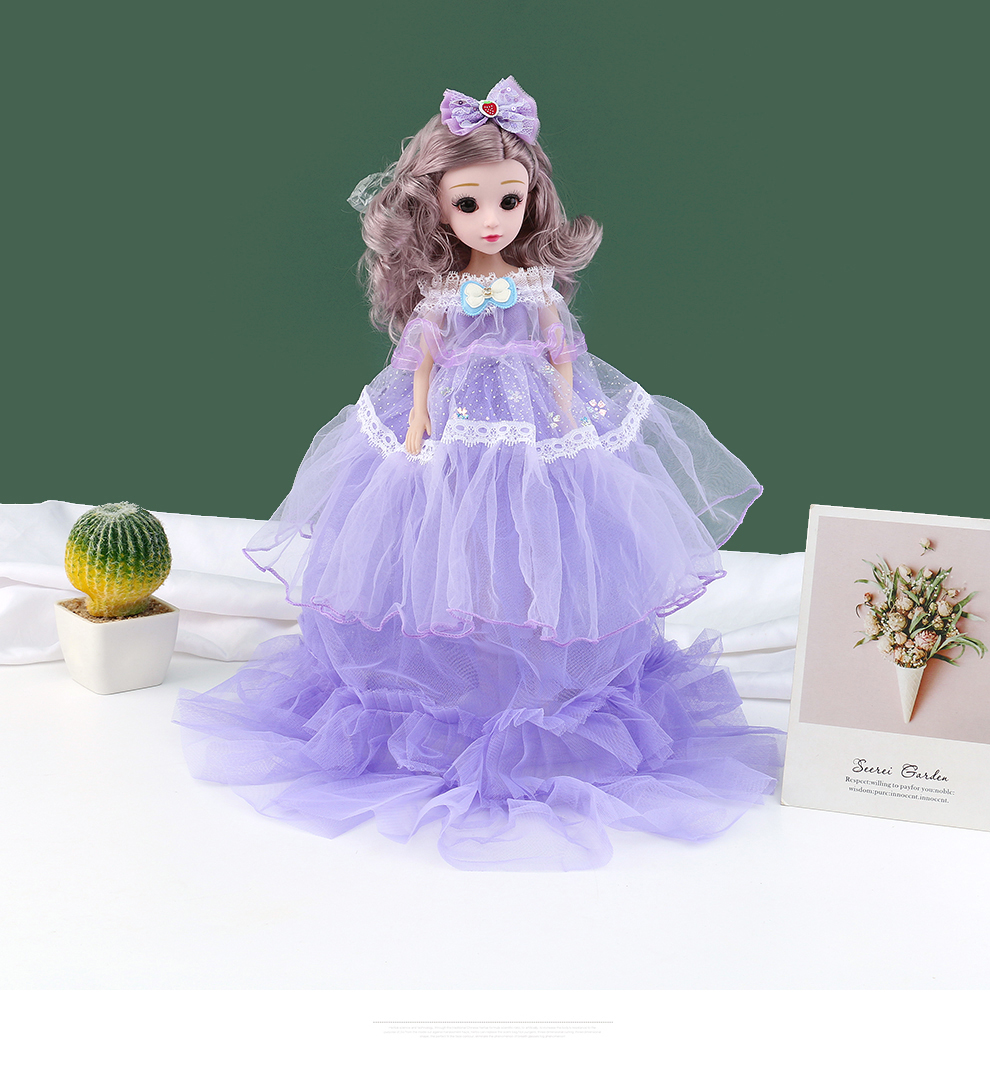 30-centimeter large skirt hem singing music Barbie wedding dress doll Princess girl doll girl toy wholesale pic 4