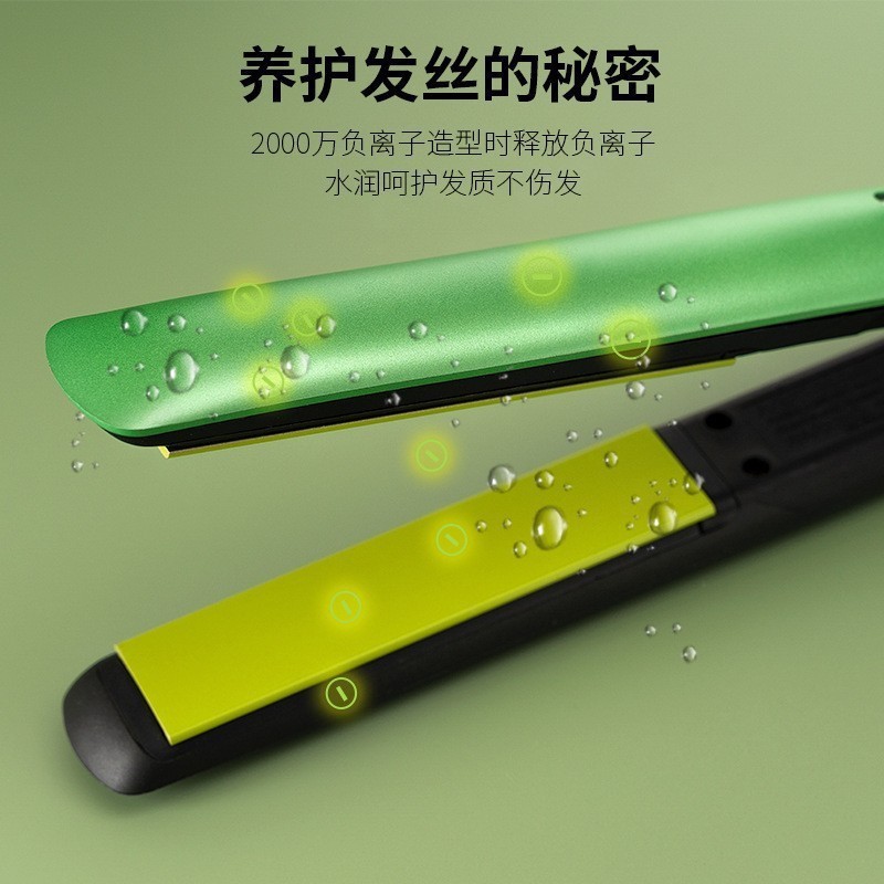 跨境液晶显示屏直发夹板调温多功能卷发棒直卷两用护发直发电夹板详情10