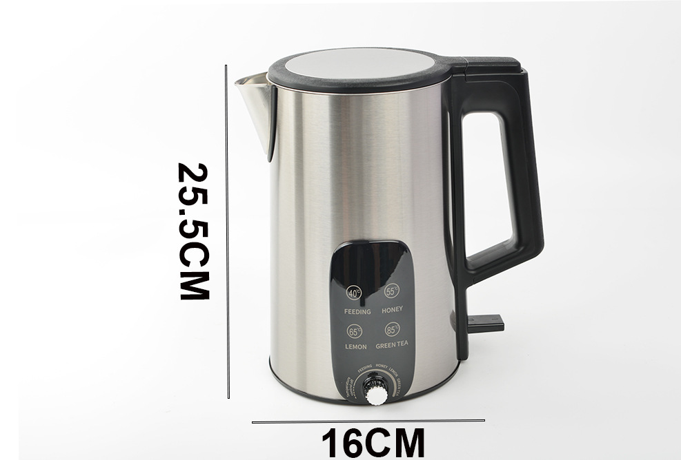 2.5L智能旋钮调温保温数显电热水壶恒温家用烧水壶304一体无缝内详情7