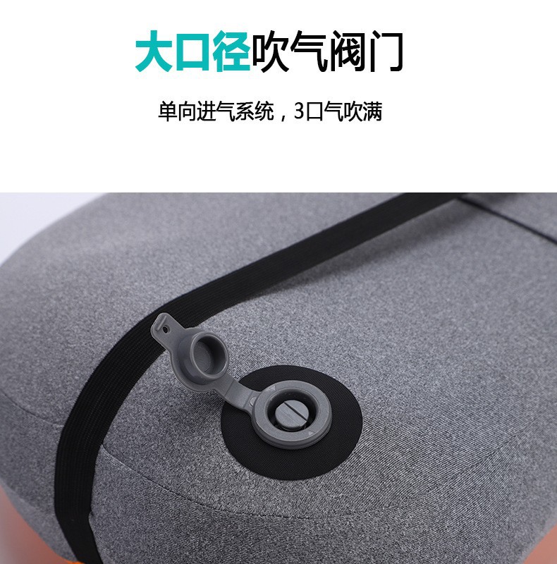 厂家现货充气枕压花纹充气枕tpu头枕 旅行枕户外露营颈枕枕头充气头枕 pic 1