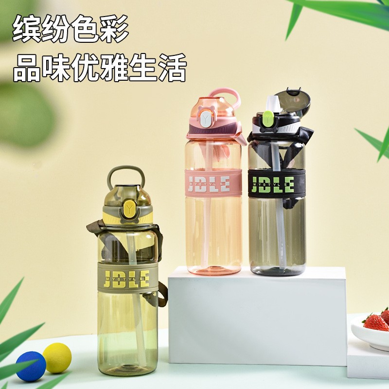 直销随手杯学生水杯运动水壶健身便携休闲水杯男女生太空杯塑料杯详情4