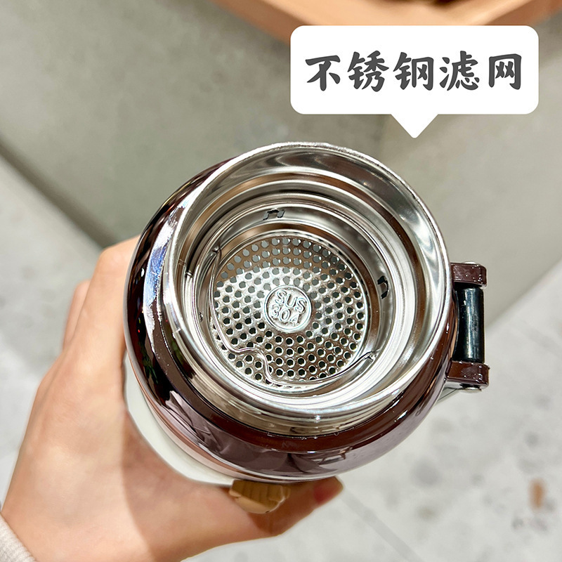 高档保温杯男女士茶隔大容量不锈钢办公室高级商务水杯批发详情6