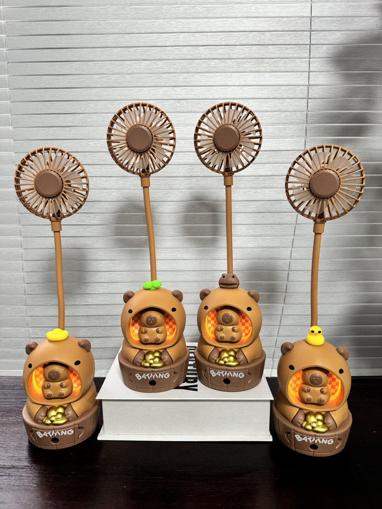 A popular two-speed USB charging desktop cartoon fan and pencil sharpener desktop fan in foreign trade pic 1