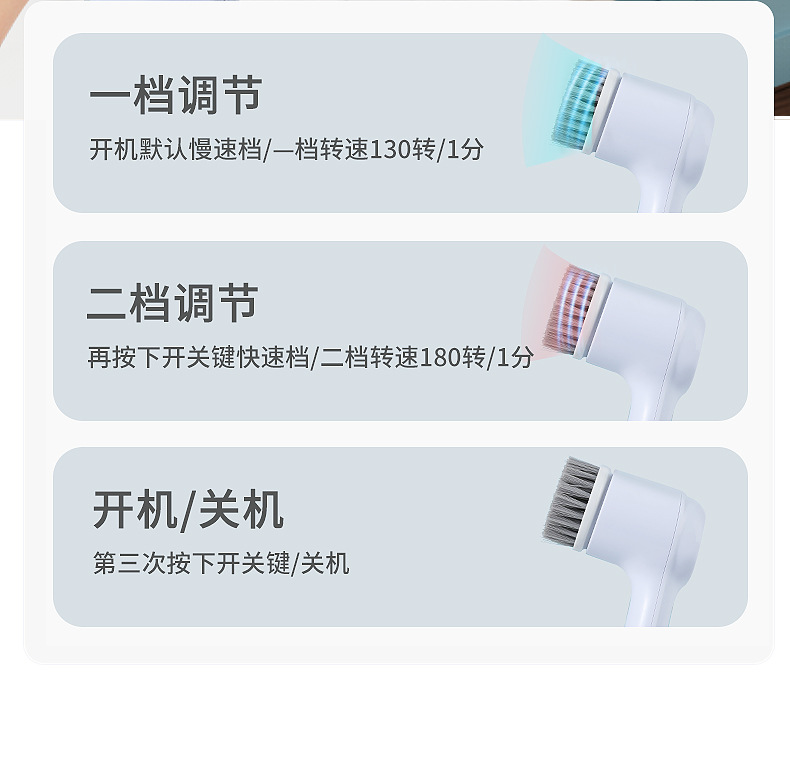 多功能电动清洁刷家用厕所清洁神器手持厨房清洁刷无线便捷刷碗器详情8