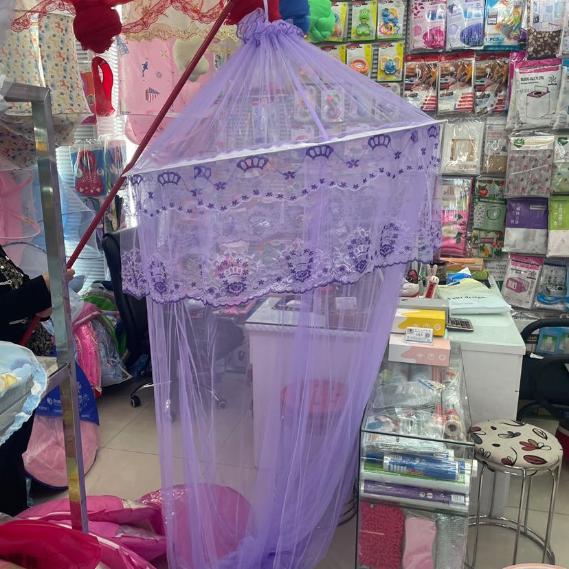 Encrypted steel wire dome ceiling mosquito net Princess mosquito net suitable for children, infants and students pic 5