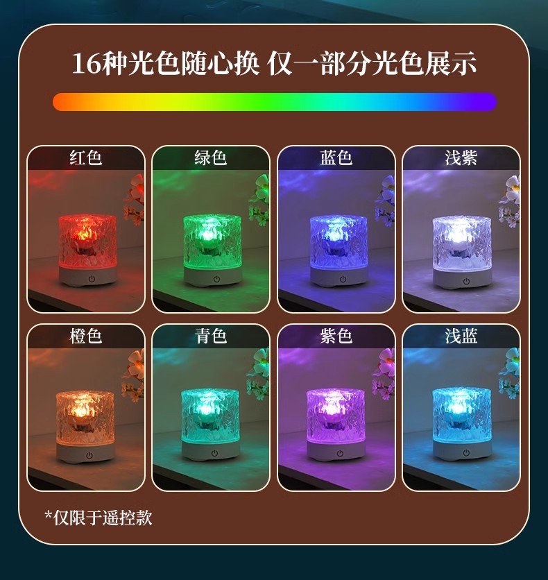 水波纹氛围灯卧室情调气氛灯睡眠床头灯房间浪漫星空灯充电小夜灯详情9