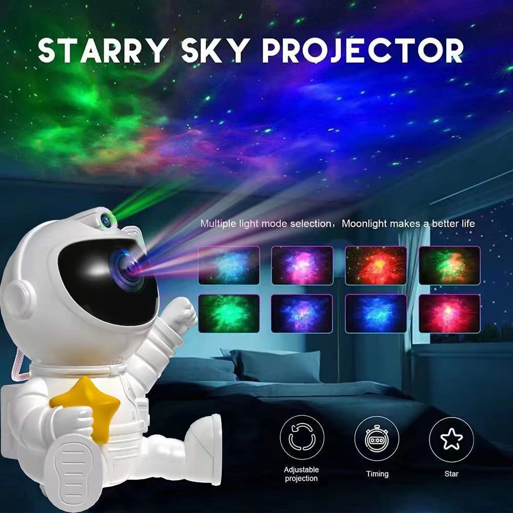 新款宇航员星空灯 投影灯 浪漫礼品氛围太空人投影小夜灯卧室摆件详情7