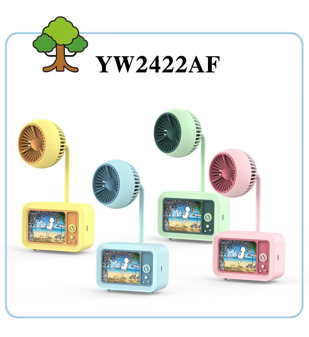 Light painting, small fan, TV shaped fan, 360-degree adjustable fan, two-speed adjustable learning fan ornament pic 7