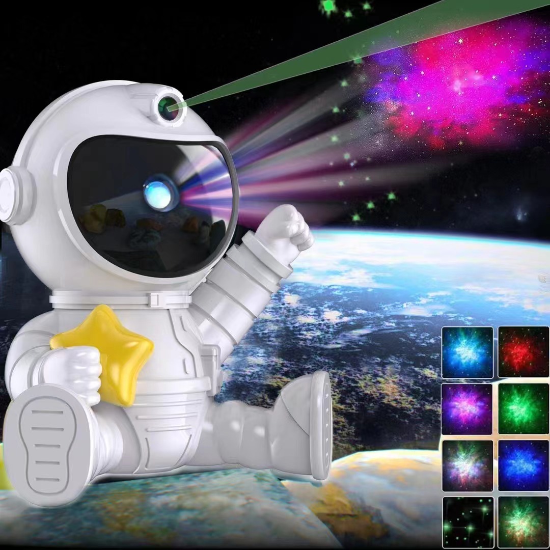 新款宇航员星空灯 投影灯 浪漫礼品氛围太空人投影小夜灯卧室摆件详情9