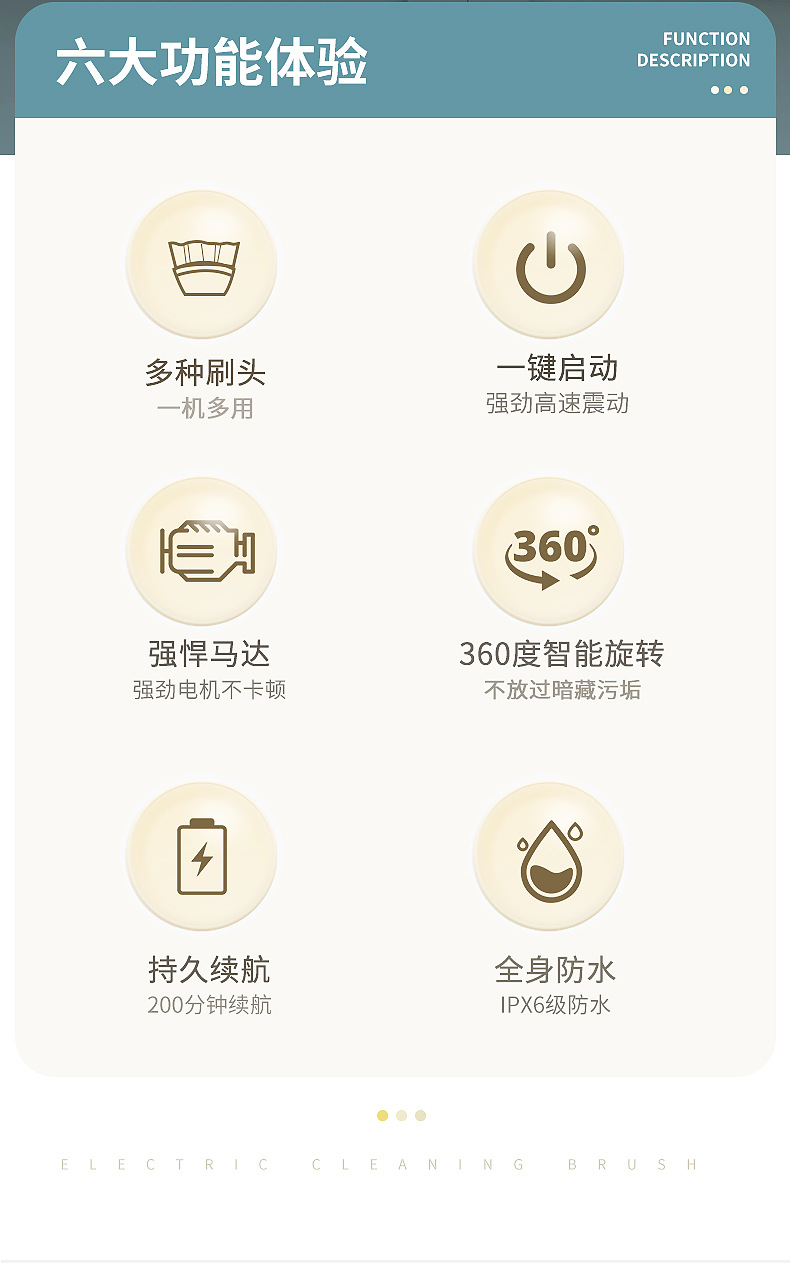 多功能电动清洁刷家用厕所清洁神器手持厨房清洁刷无线便捷刷碗器详情2