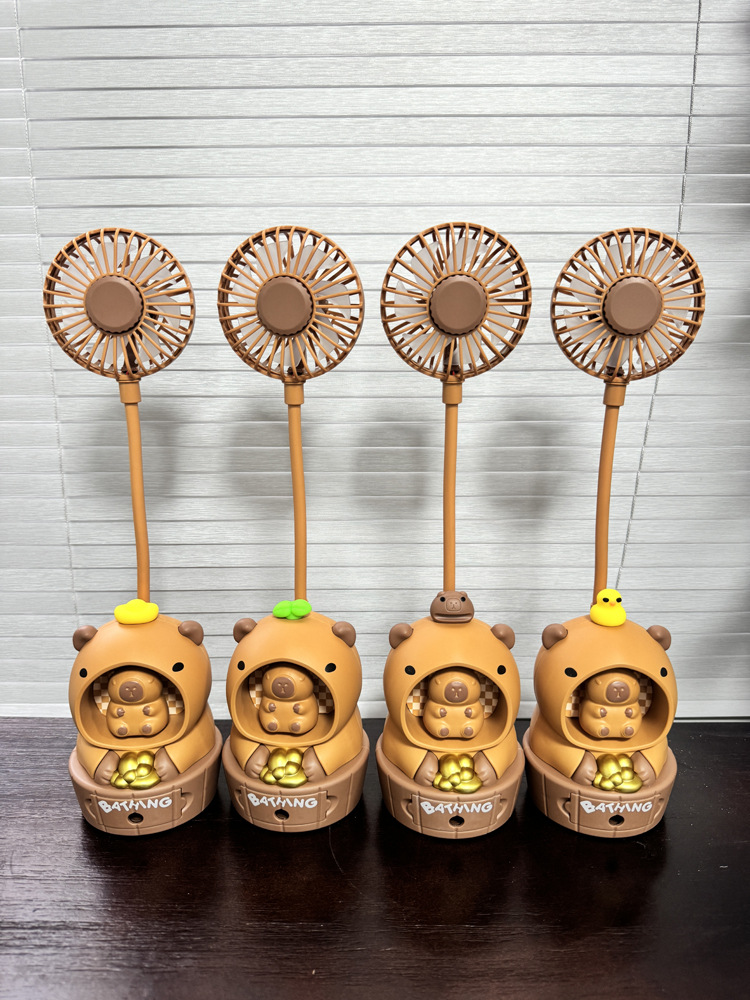 A popular two-speed USB charging desktop cartoon fan and pencil sharpener desktop fan in foreign trade pic 2