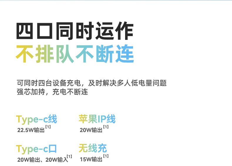 新款自带线Magsafe磁吸15W无线充电宝22.5W快充移动电源可充手表详情6