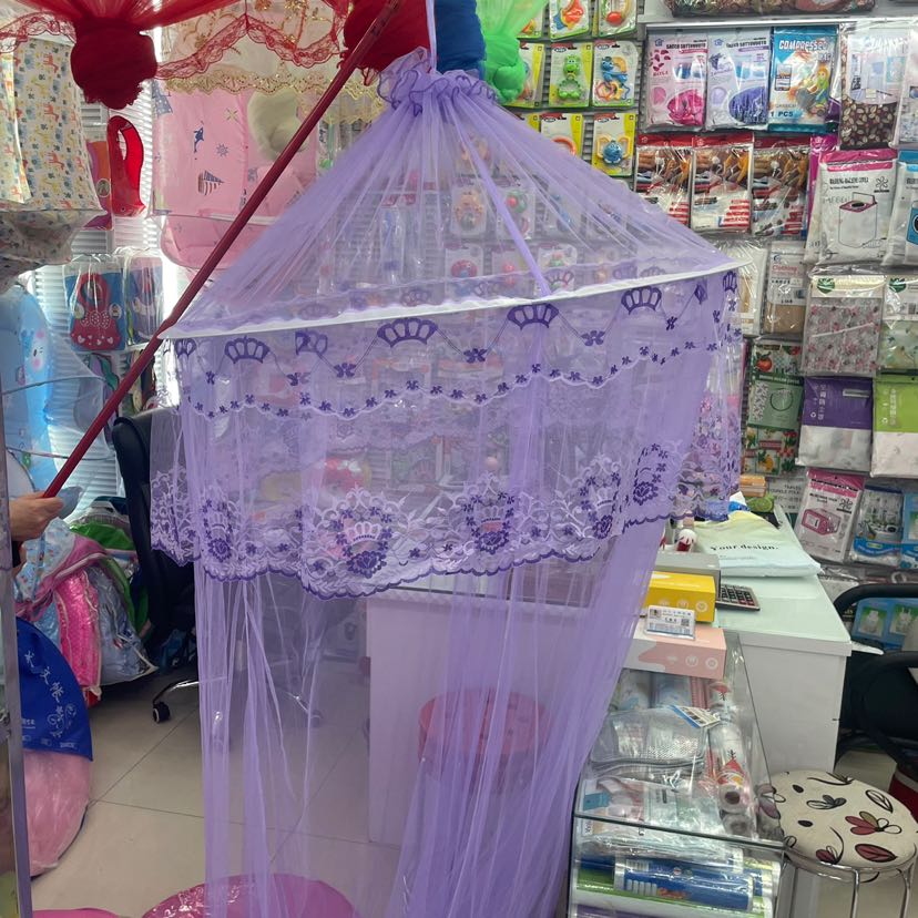 Encrypted steel wire dome ceiling mosquito net Princess mosquito net suitable for children, infants and students pic 3