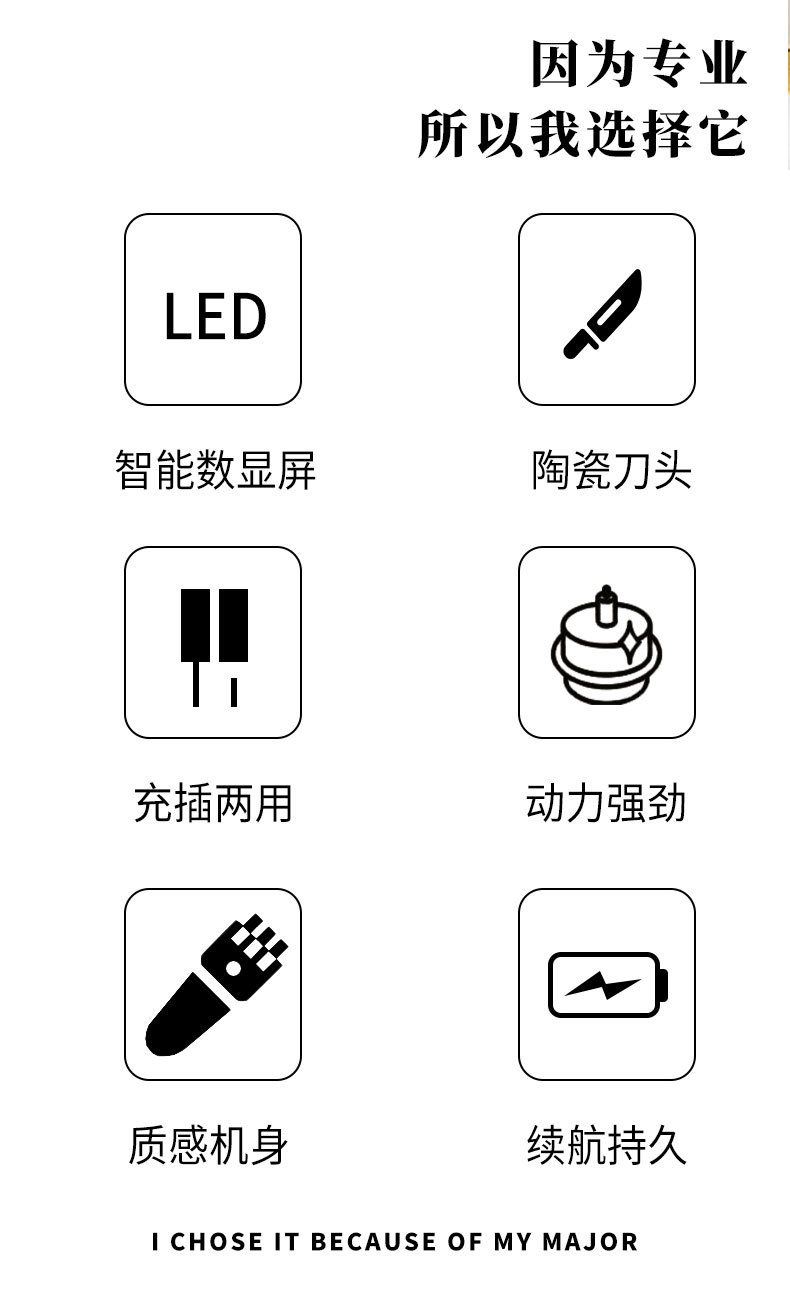 新款批发电动理发器电推剪雕刻剃头电推子理发剪数显推白刻字理发详情11