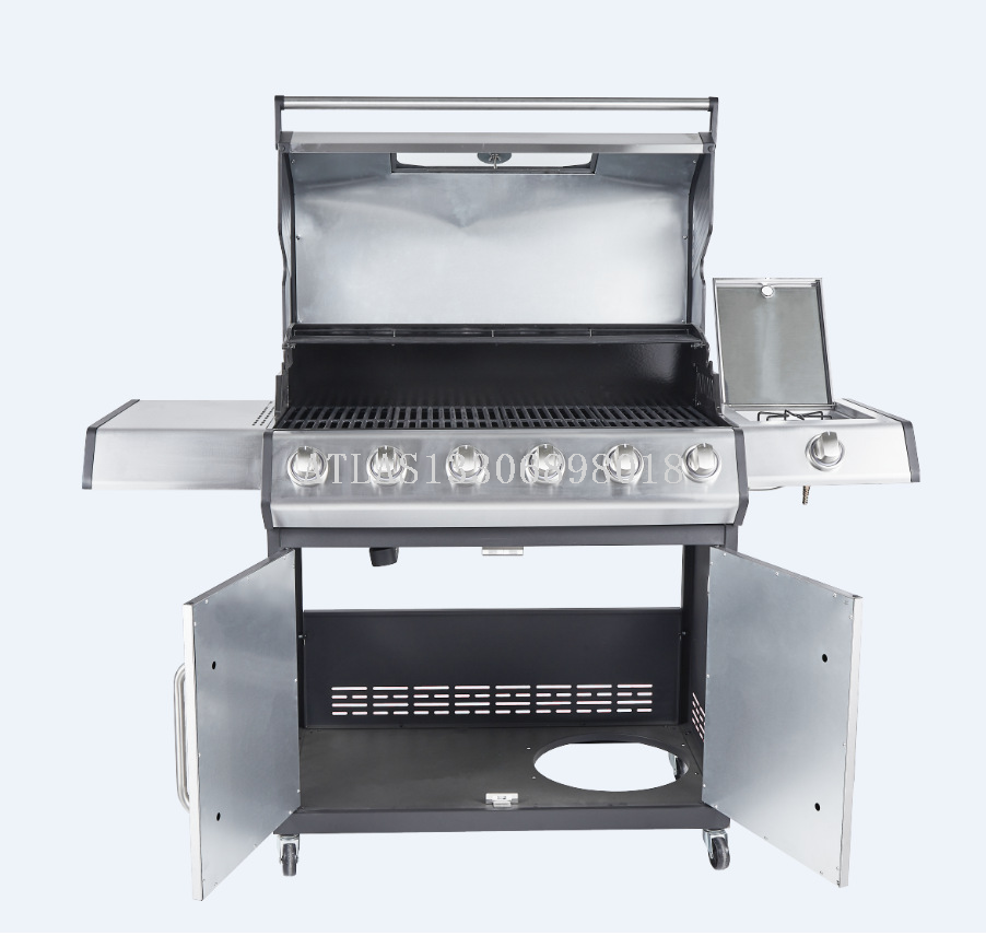 Stainless steel barbecue grill with barbecue rack, household portable outdoor barbecue rack pic 1