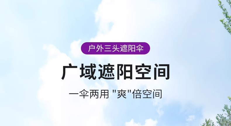 户外遮阳伞露台别墅花园中柱伞咖啡厅奶茶店商用遮阳伞摆摊遮阳伞详情1