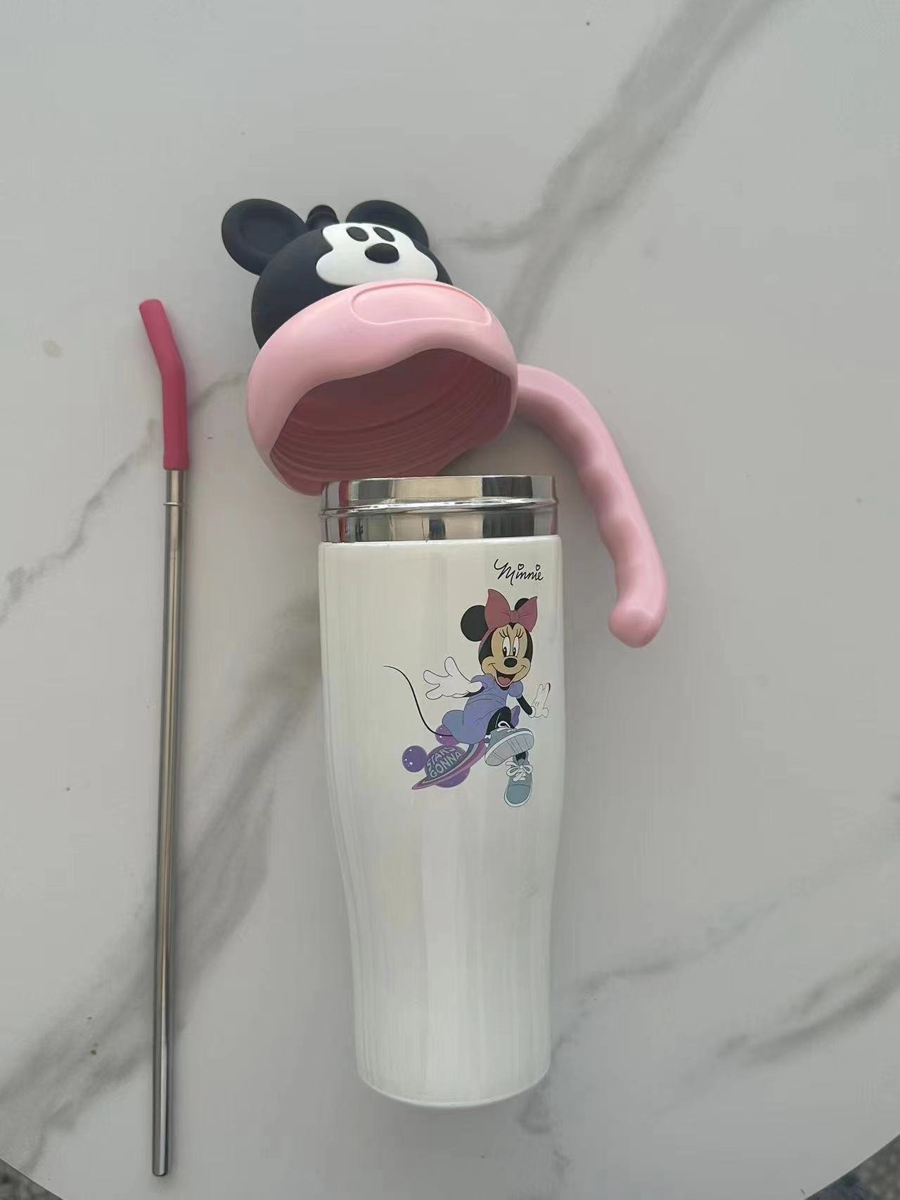 草莓熊米妮冰霸杯咖啡保温杯大容量高颜值吸管水杯可爱便携冰霸杯详情8