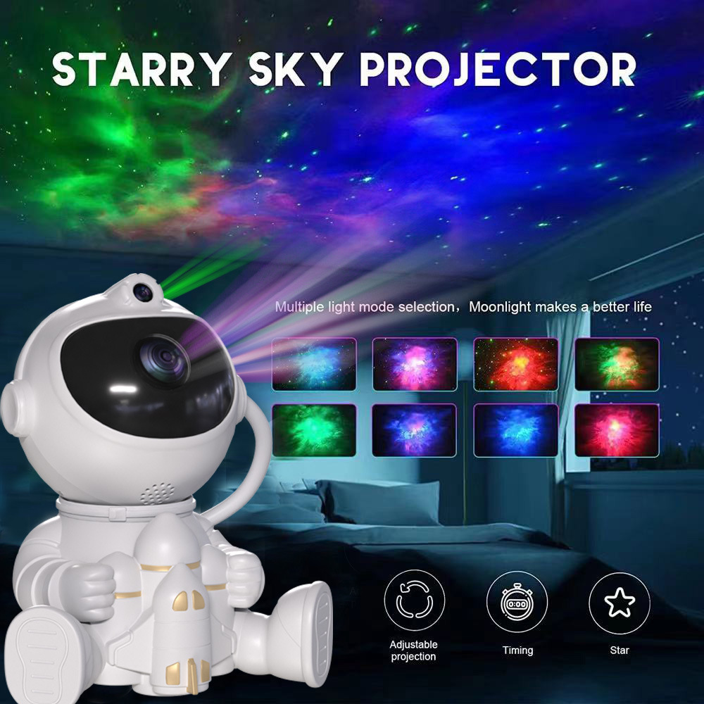 航天飞机火箭宇航员星空灯  投影灯氛围太空人投影小夜灯卧室摆件详情4
