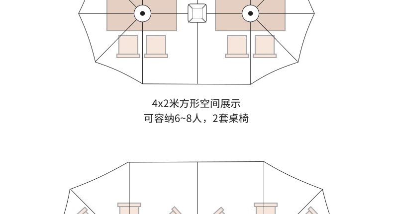 户外遮阳伞露台别墅花园中柱伞咖啡厅奶茶店商用遮阳伞摆摊遮阳伞详情22