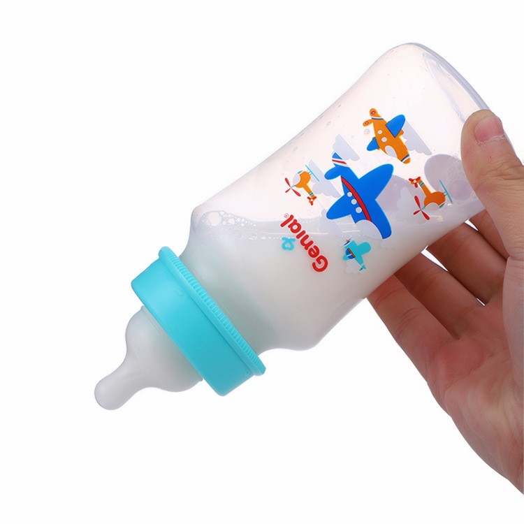 厂家直销320ml塑料PP奶瓶宽口径弧形防呛耐摔婴儿奶瓶母婴用品详情4