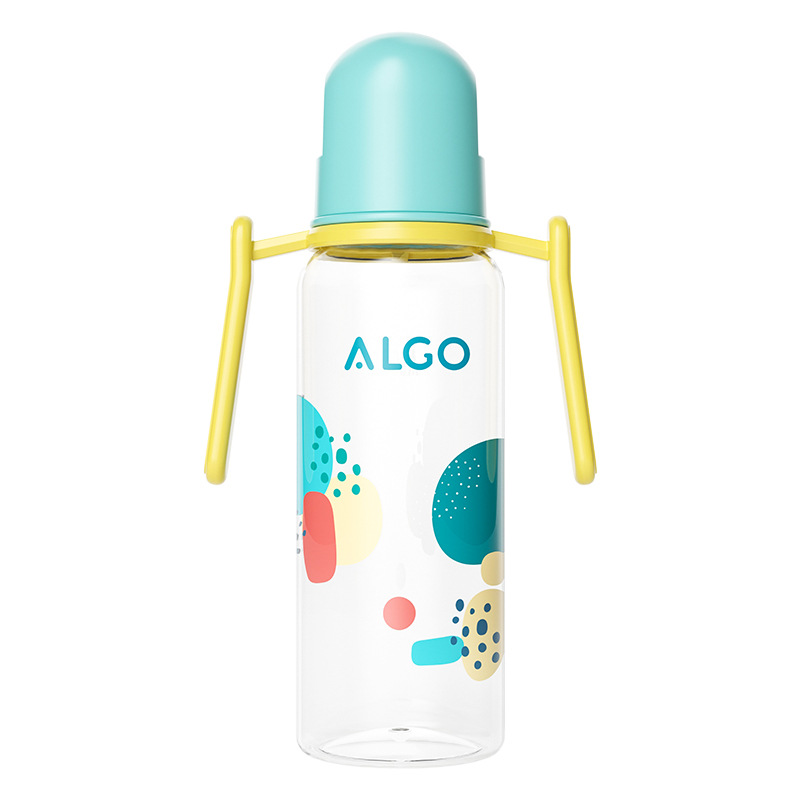 ALGO 新款pp奶瓶彩绘标口直身带手柄120/240ml新生儿奶瓶母婴用品详情12