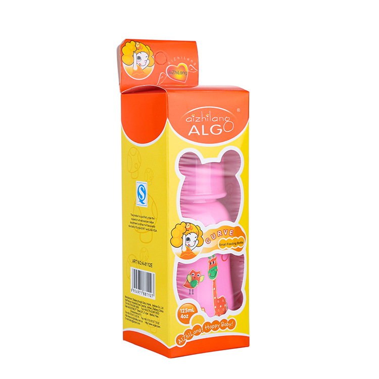 ALG标准口径婴儿pp奶瓶宝宝食品级喂养硅胶奶嘴塑料瓶125ml弧形详情8