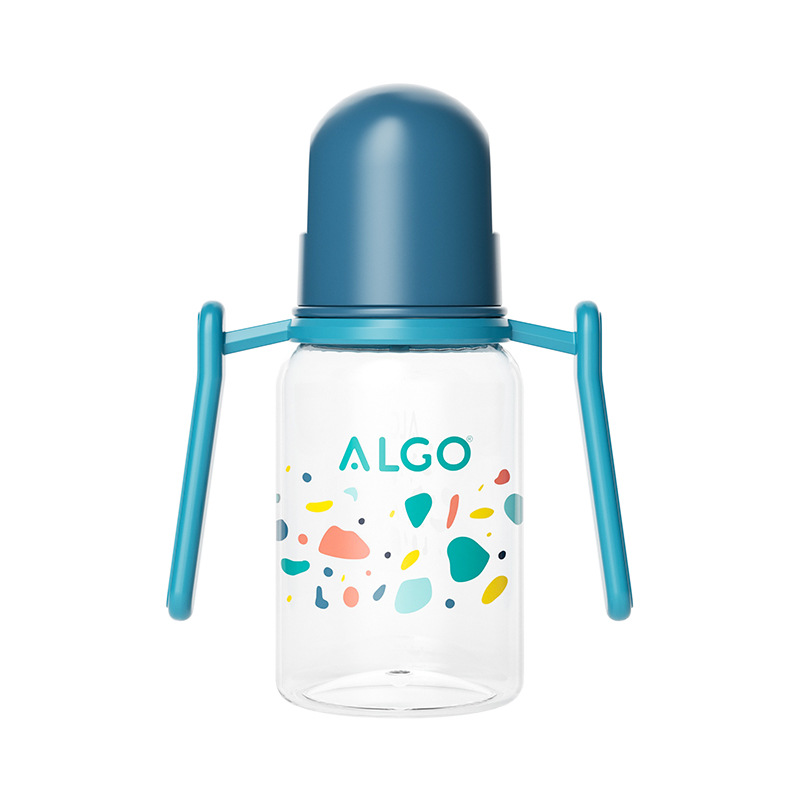 ALGO 新款pp奶瓶彩绘标口直身带手柄120/240ml新生儿奶瓶母婴用品详情8