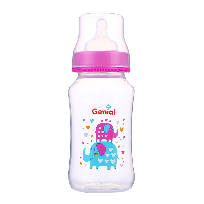厂家直销320ml塑料PP奶瓶宽口径弧形防呛耐摔婴儿奶瓶母婴用品详情8