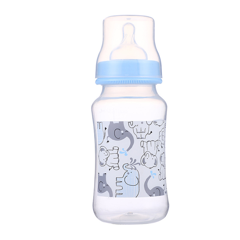 厂家直销320ml塑料PP奶瓶宽口径弧形防呛耐摔婴儿奶瓶母婴用品详情7