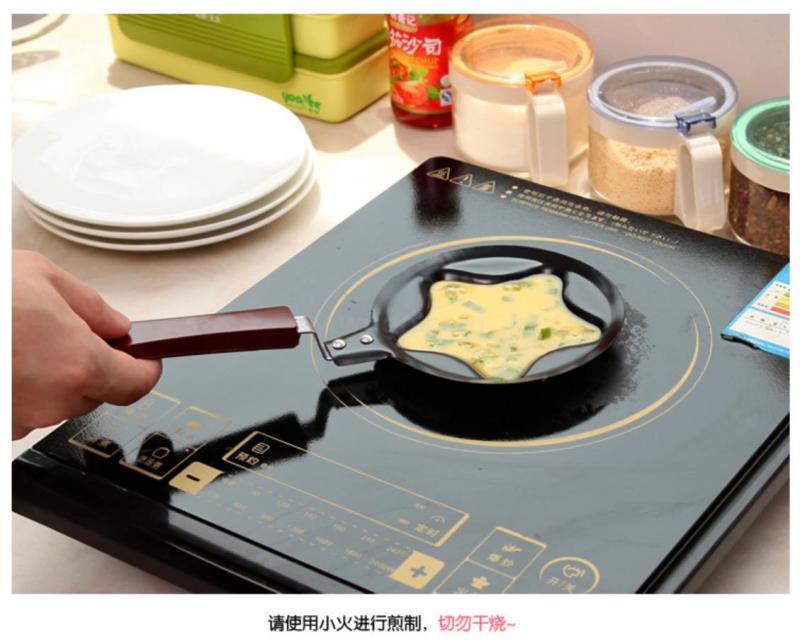 早餐爱心煎蛋锅 厨房迷你家用心形不粘锅儿童创意模具12cm平底锅详情3