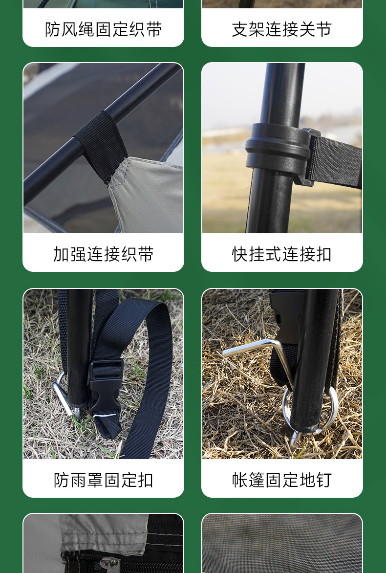 跨境天幕户外露营帐篷批发两室—厅多人野营一室一厅加厚露营帐篷详情13