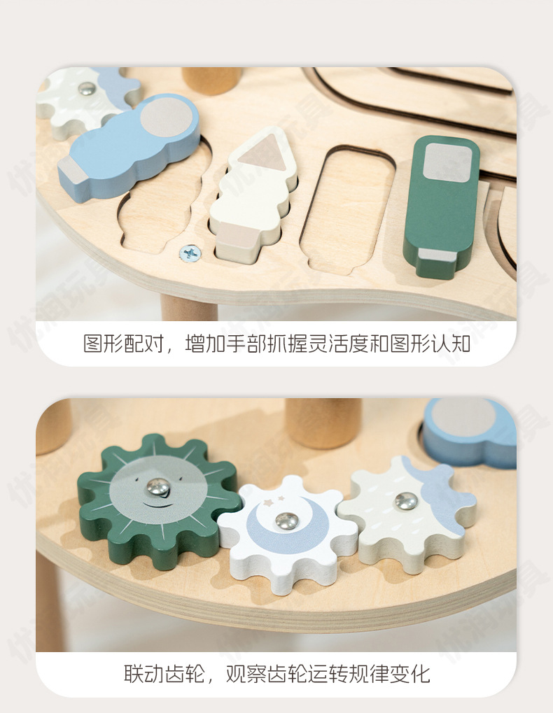 蒙氏木质玩具婴幼儿忙碌桌游戏串珠套装手眼协调训练早教益智积木详情3