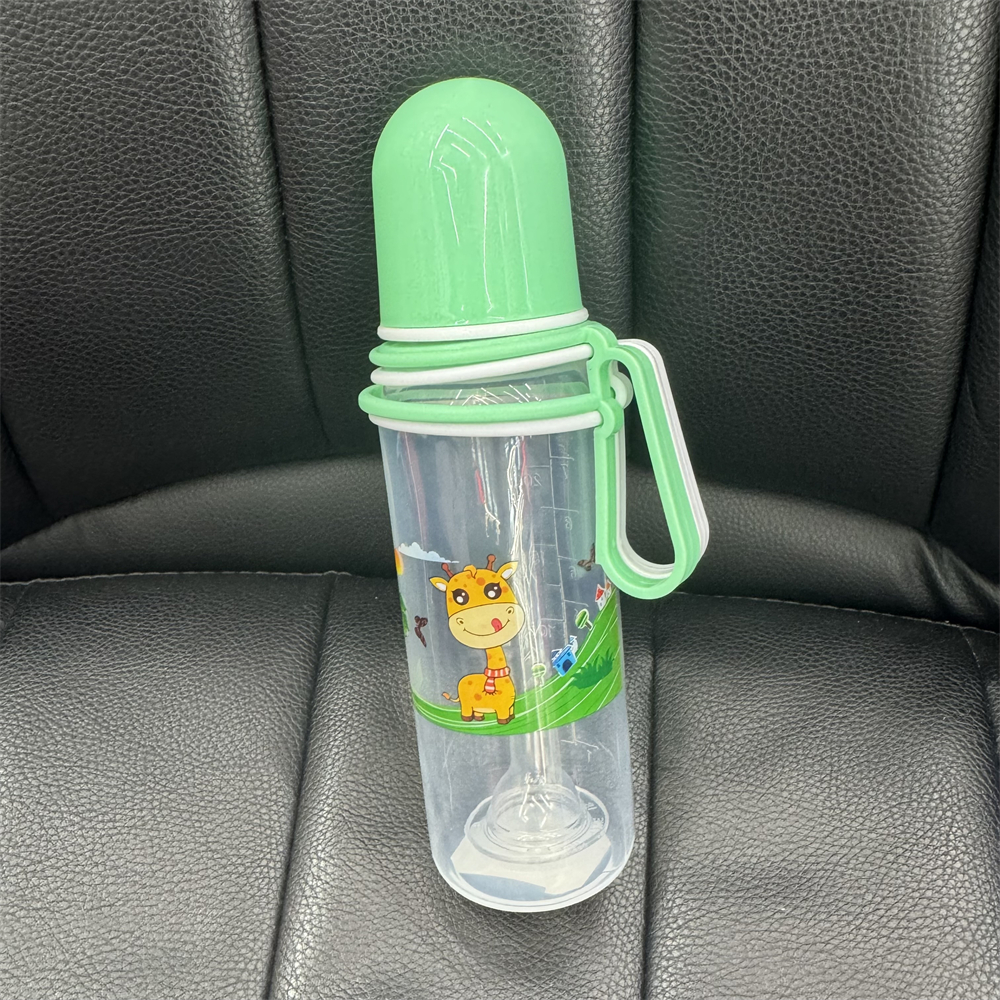 150/250ml straight pp baby bottle, food-grade plastic with handle for drinking and feeding, anti-drop baby bottle pic 3