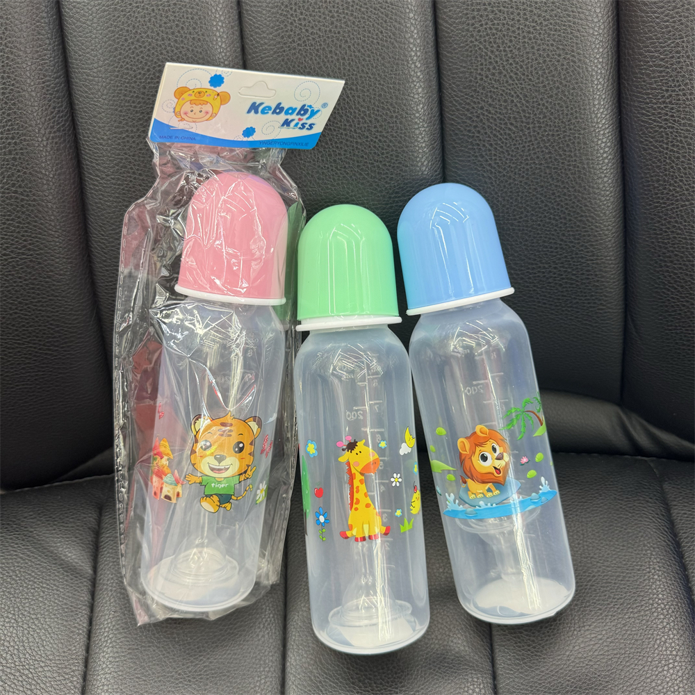 250ml baby bottle nipple, PP baby bottle without handle, standard mouth baby bottle, silicone nipple pic 1