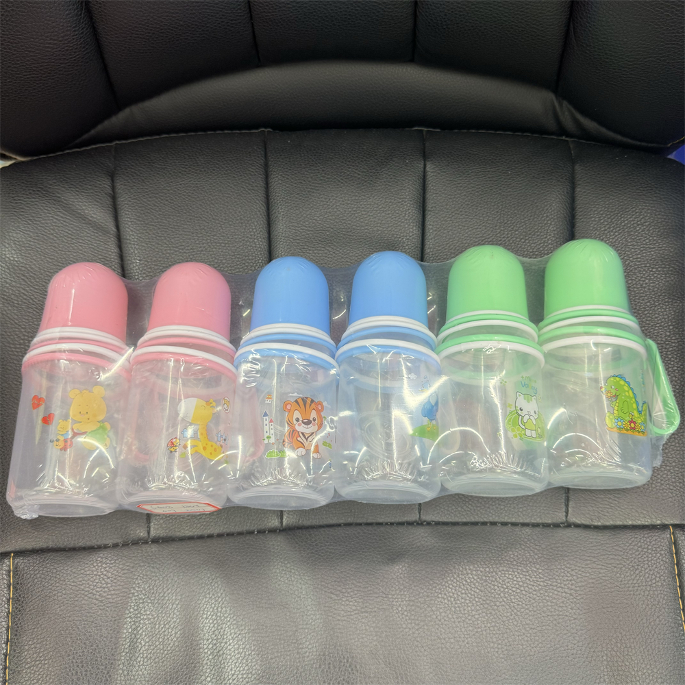 150/250ml straight pp baby bottle, food-grade plastic with handle for drinking and feeding, anti-drop baby bottle pic 1