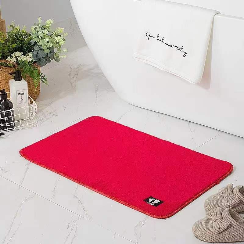 Straight plush thickened floor mat carpet, simple kitchen and bathroom door mat, bathroom anti-slip mat, absorbent foot mat pic 9