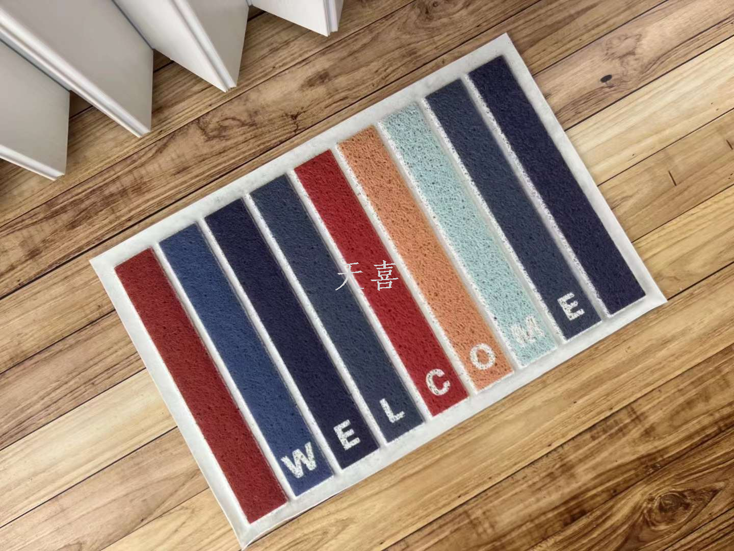 Threaded PVC digital three-dimensional printed brushed door mat, foot mat, anti-slip mat, logo advertisement, entrance door mat pic 6