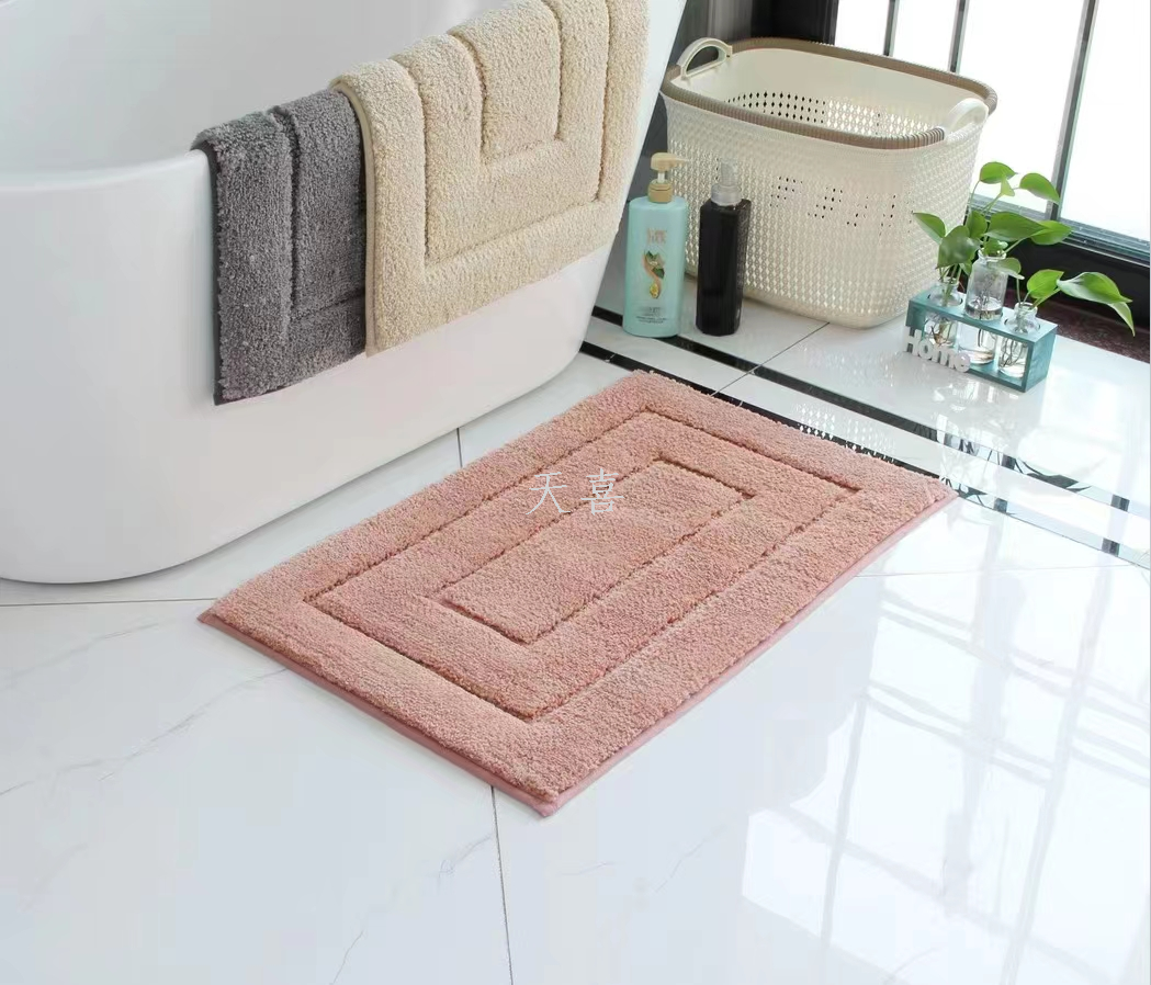 Super soft bathroom anti-slip absorbent door mat, bedroom foyer entrance mat pic 1
