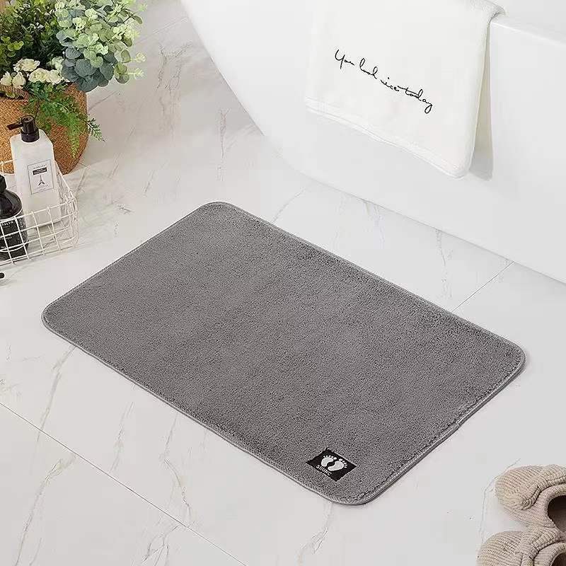Straight plush thickened floor mat carpet, simple kitchen and bathroom door mat, bathroom anti-slip mat, absorbent foot mat pic 6