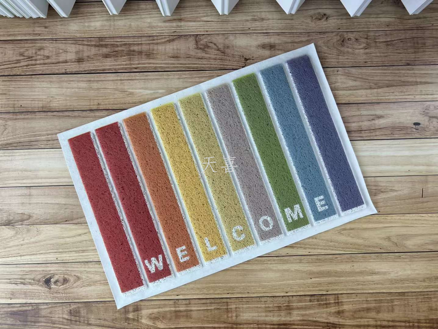 Threaded PVC digital three-dimensional printed brushed door mat, foot mat, anti-slip mat, logo advertisement, entrance door mat pic 7