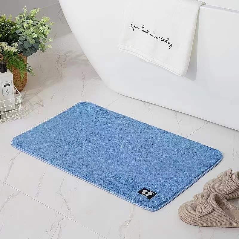 Straight plush thickened floor mat carpet, simple kitchen and bathroom door mat, bathroom anti-slip mat, absorbent foot mat pic 4